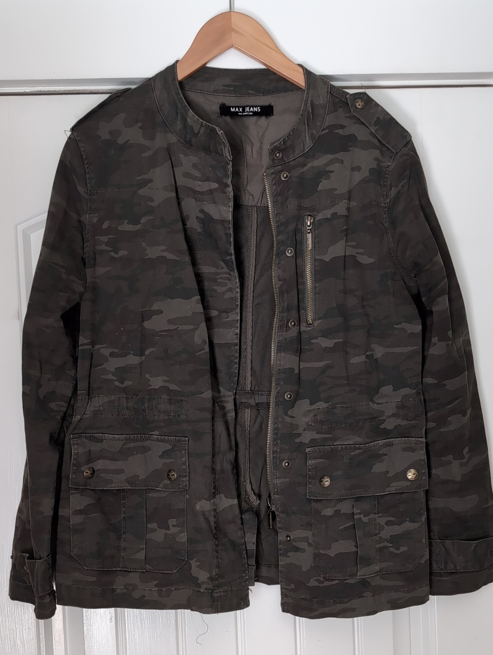 Max Jeans Women's Dark Olive Camo Field Jacket